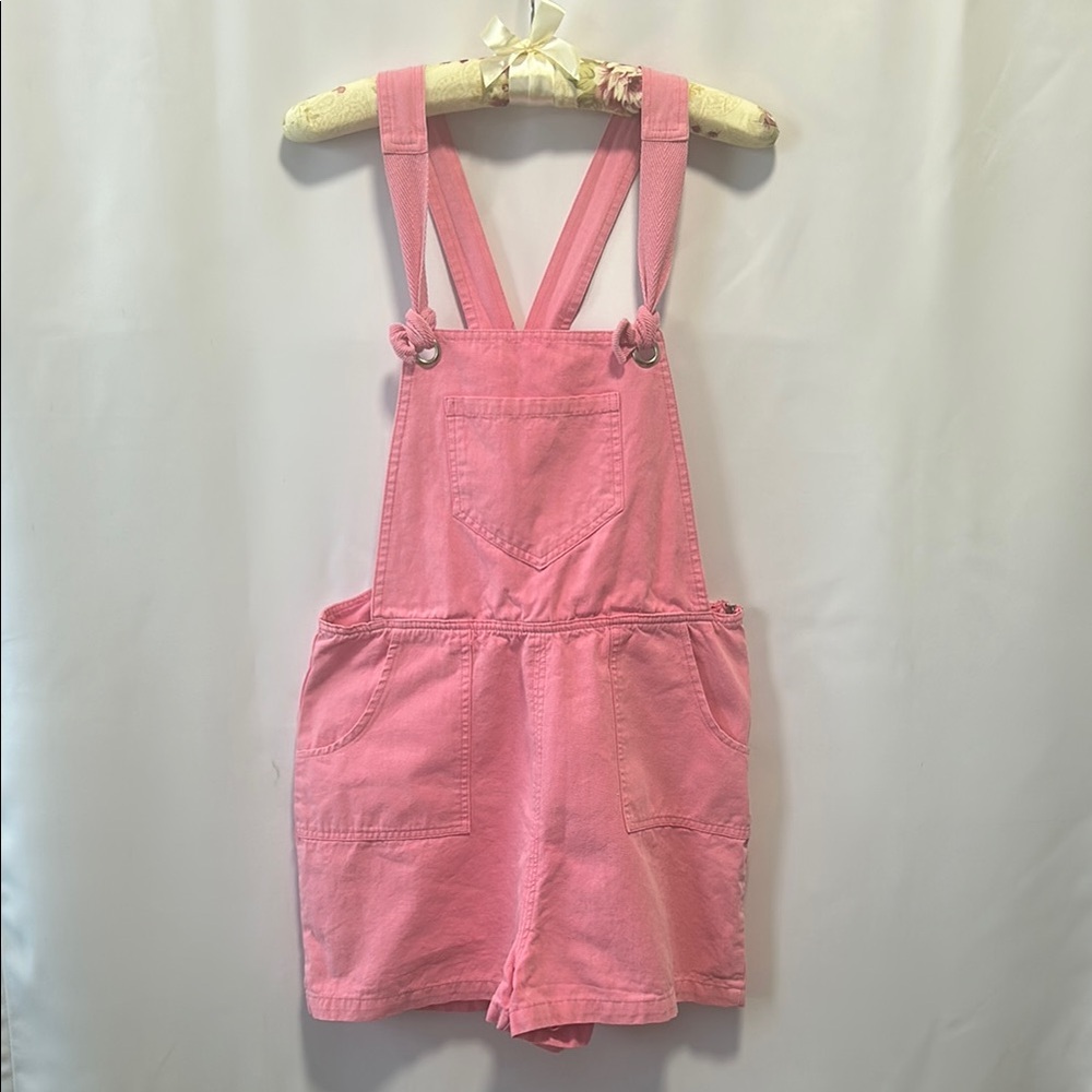 Pink Denim Overalls